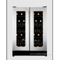Fan cooling wine cooler with stainless door frame
